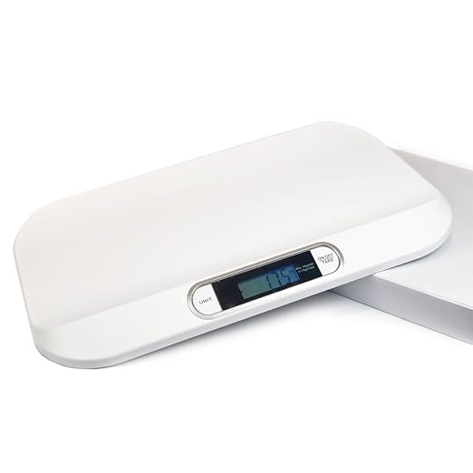 Digital Electronic Display Portable Dog Cat Scale, Weighs Pet Food, Up to 44 Pounds Capacity for Puppy, Small Animal, Kitten, Rabbit, Tortoise