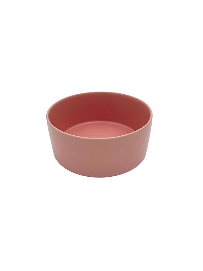 HOME LIFE | Ceramic Pet Bowl for Food and Water | Non-Slip | Optional Non-Slip Ring |13.5oz. | Pink | Pet Bowl | Ceramic Bowl | Small Bowl (Pink, Small)