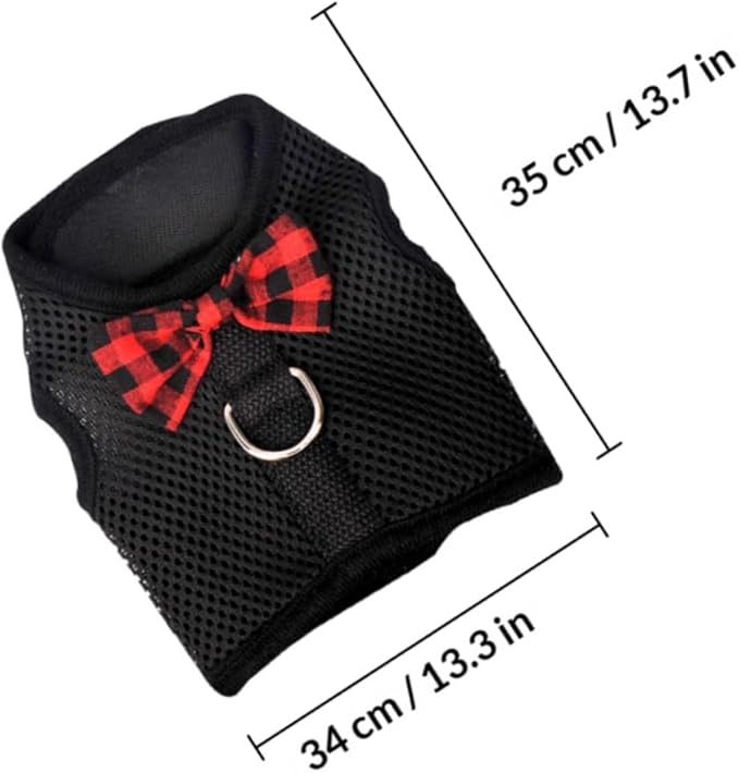 YARNOW Pet Harness Vest for Small Pets, Breathable Mesh Chest Strap, Size L (35-40cm), Adjustable No-Pull Leash for Rabbits, Guinea Pigs, and Squirrels