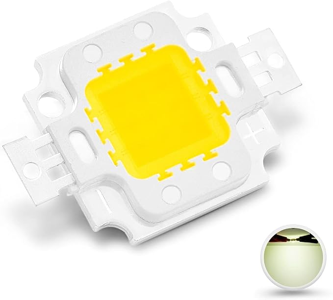 CHANZON High Power Led Chip 10W Natural White 4000K - 4500K | (900mA / DC 9V - 11V / 10 Watt) Super Bright Intensity SMD COB Light Emitter Components Diode Bulb Lamp Beads DIY Lighting