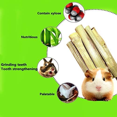 300g/10.5oz Bamboo Sticks for Rabbits - Rabbit Chew Toys for Teeth with Rabbit Treats Included - Durable Chew Sticks for Hours of Fun