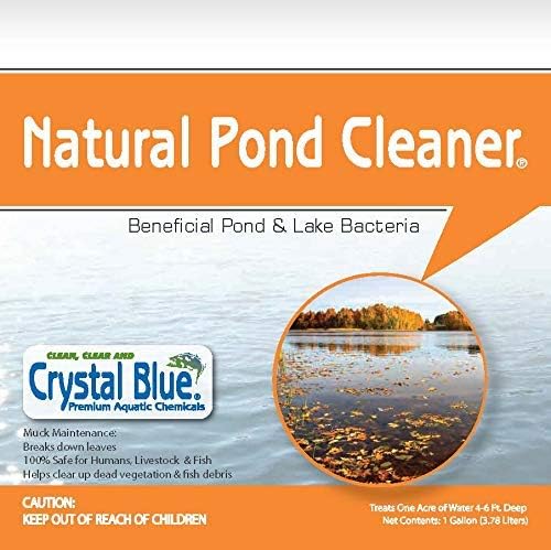 Crystal Blue Natural Pond Cleaner - Muck and Sludge Remover, Safe for Koi - 1 Gallon