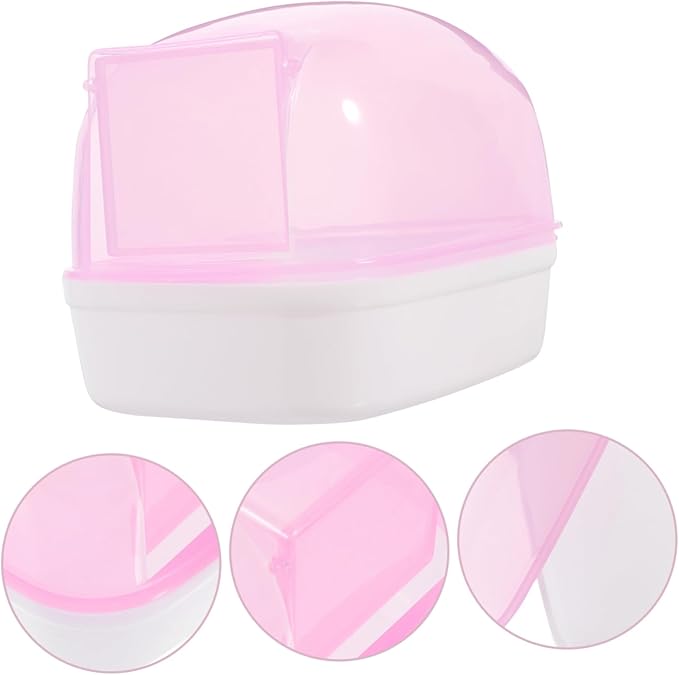 Toddmomy 2pcs Plastic Hamster Boxes Bathtub for Dust Bath Accessories for Cages Chinchilla Supply