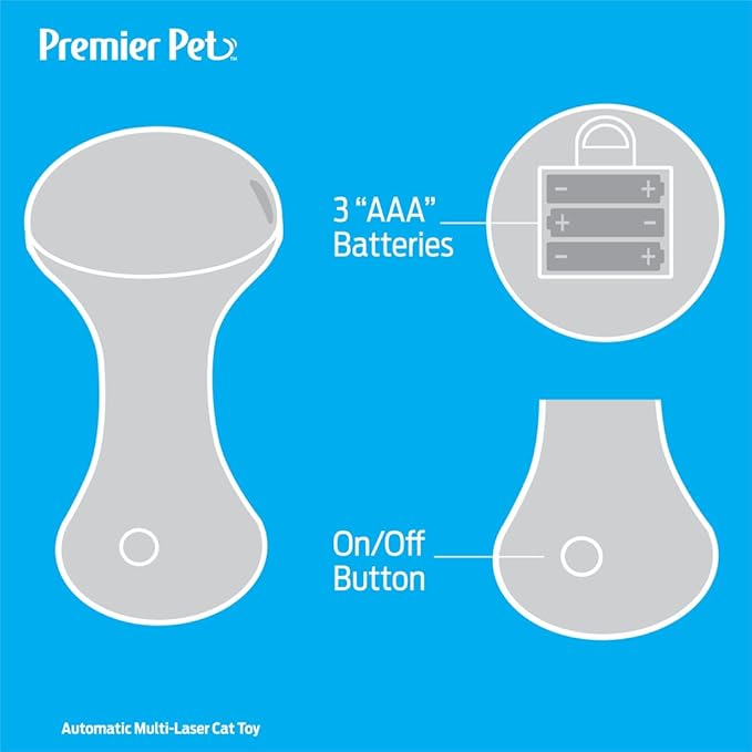 Premier Pet Automatic Multi-Laser Cat Toy, Interactive Toy for Indoor Cats