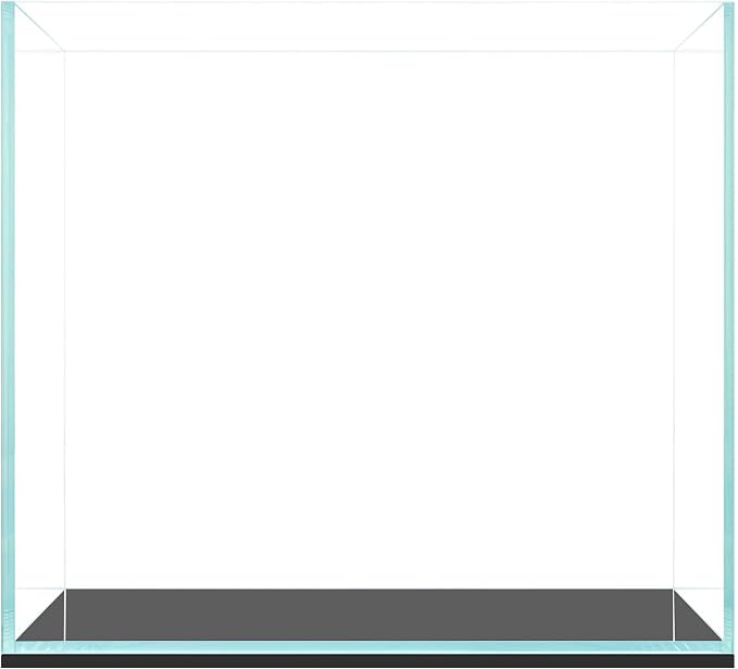 Ultum Nature Systems Ultra Clear Rimless Aquarium - Low Iron Glass Fish Tank with 45° Mitered Edges, 5mm-12mm Thick, Leveling Mat Included (16C, Cube, 1 Gallon)