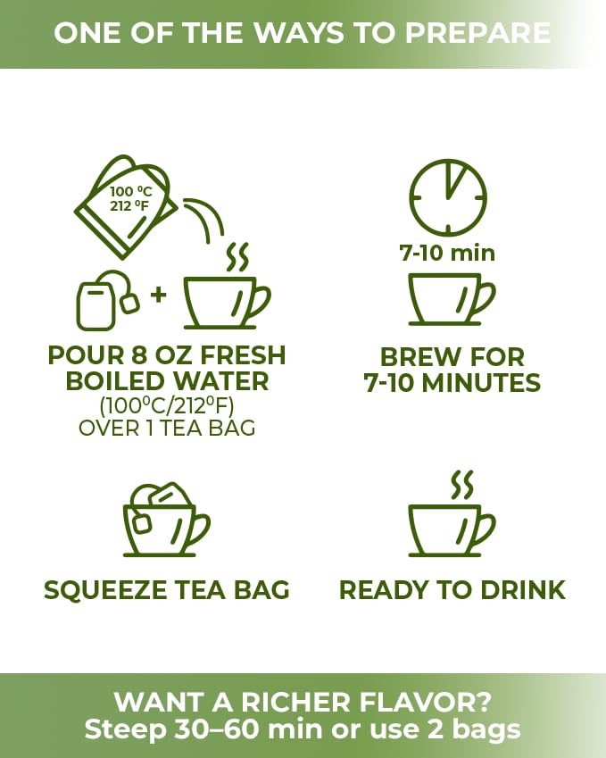 50 Bags Olive Leaf Tea Dried Olive Leaf Herbal Tea (Olea Europaea) - 50 Count 1.5 g Bags Hojas De Olivo Secas