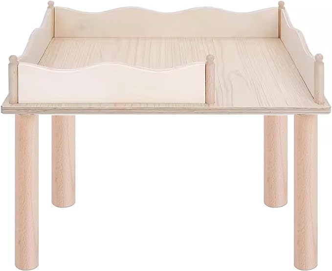 Niteangel Hamster Play Wooden Platform & Multi-Chamber Series Maze Fence for Dwarf Syrian Hamsters Gerbils Mice Degus or Other Small Pets (for 2 Chamber Hideout-Large)