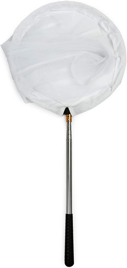 RESTCLOUD Insect and Butterfly Net with 12" Ring, 24" Net Depth, Handle Extends to 59 Inches