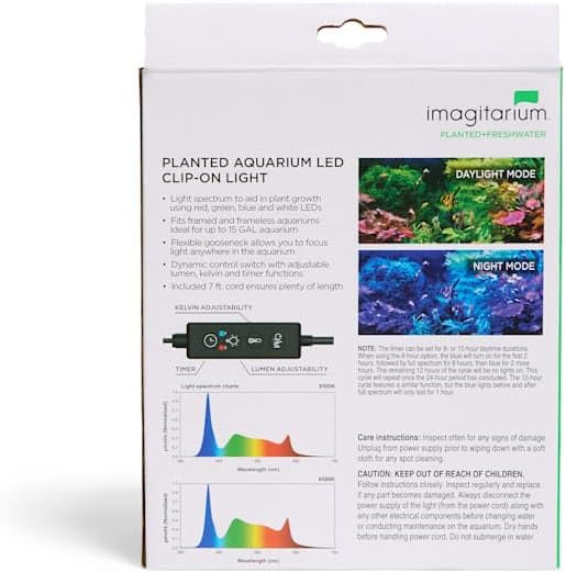 imagitarium by Petco Planted Aquarium LED Clip-on Light
