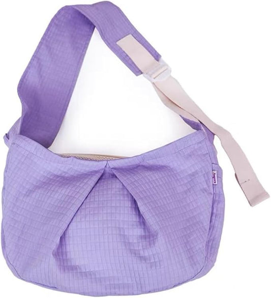 Ferret Sling Carrier - Pet Carrying Bag with Adjustable Strap Hands Free Shoulder Bag Crossbody Travel Slings Soft Small Animal Bonding Pouch Front Backpack for Ferret Rabbit Puppy Kitten (Purple)