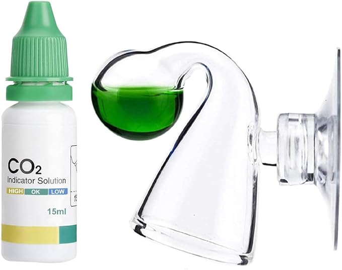 Rhinox Glass Drop Checker Kit with pre-Mixed 4dKH & pH Reagent, 3-Minutes' Setup, 3 Seconds to Read Result, Color Change Reflects CO2 Level
