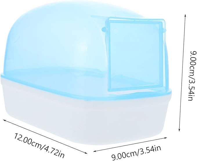 Toddmomy 2pcs Hamster Bath Container Removable Tray Dust Hamster Bathroom Chinchillas and Animals Bath