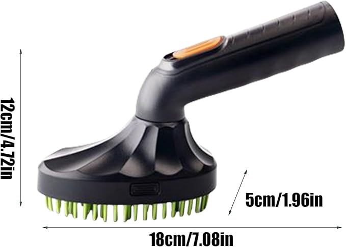 Pet Vacuum Brush - Removes Loose Hair Gently, 2 Head Attachment Kit + Pressure Relief Hole, Suction Control Design, Durable PP plasticc Body + Lightweight 160g - | for Long Haired Dog & Cat Coat Care