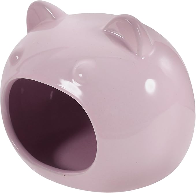 Toddmomy Ceramic Hamster Hideout Bed Cooling Pet Bed for Small Animals Guinea Pig Hedgehog
