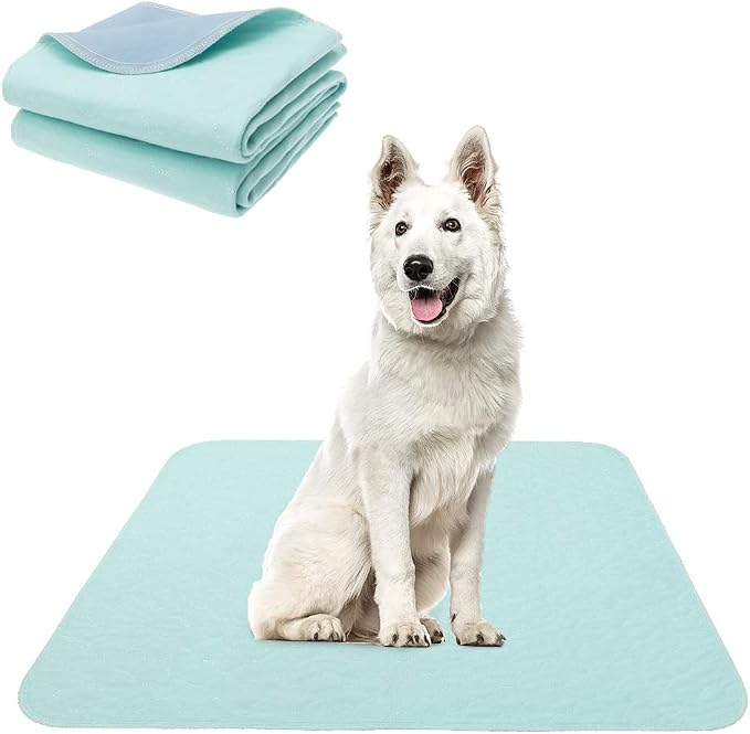 KOOLTAIL Washable Pee Pads for Dogs, 2 Packs Super Absorbent Leakproof & Non-Slip Dog Pee Pad Extra Large, Reusable Puppy Training Pads Waterproof, Pet Mat Rug for Whelping,Floor,Crate,Cats, 36"x41"