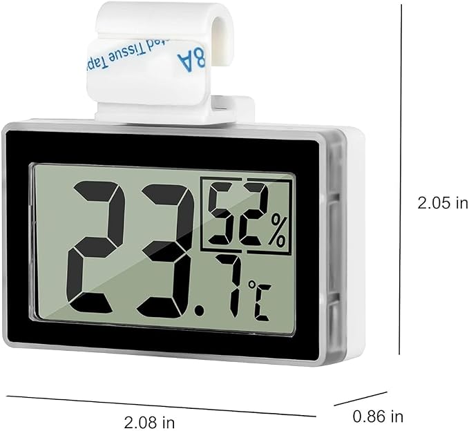 Digital Reptile Thermometer for Tank, Temperature and Humidity Monitor with Probe, Terrarium Thermometer Hygrometer for Gecko, Crested Gecko, Snake, Bearded Dragon Tank Accessories