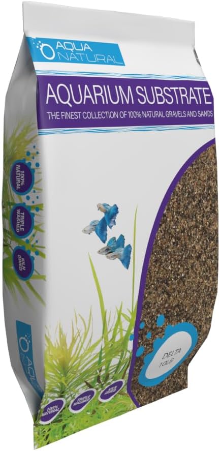 Aqua Natural Delta Sand 10lb Substrate for aquascaping, Aquariums, vivariums and terrariums
