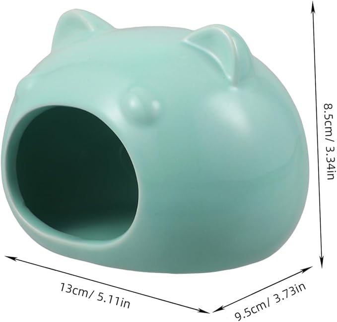 BESPORTBLE Adorable Small Pet Hideout Cozy Ceramic House for Hamsters Gerbils Small Animals Lightweight Design for Easy Placement Sleeping Nest for