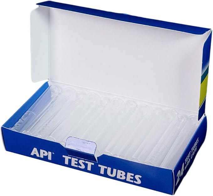 API REPLACEMENT PLASTIC TEST TUBES WITH CAPS For Any Aquarium Test Kit Including API Freshwater Master Test Kit 24-Count Box