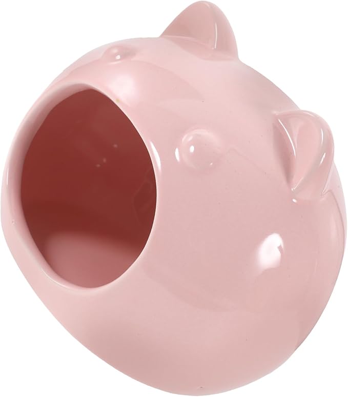 COLLBATH Ceramic Hamster Hideout Small Animal House Bed for Hamsters Gerbils Guinea Pigs and Hedgehogs Comfortable Ceramic Pet Shelter