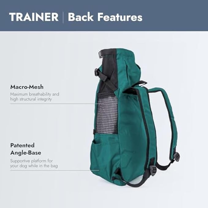 K9 Sport Sack Trainer - Large, Harbor Blue - Ideal for Dogs with 20-22” Back Length - Backpack-Style Training Carrier - Meant for Quick, Non-Strenuous Activities