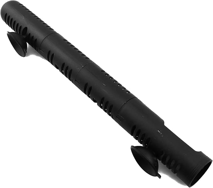 Aquarium Heater Protective Case 30.5cm Detachable Design Black Heating Rod Sleeve Heater Guard Protector Protective Cover Guard with Suction Cups for Fish Tank Water Aquarium Heater Protector