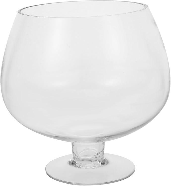 BESPORTBLE Clear Bubble Bowl, Glass Vase with Stand Fish Bowl Clear Planter Terrarium Globe Flower Vase Hydroponic Kitchen Table Centerpiece Footed Pedestal