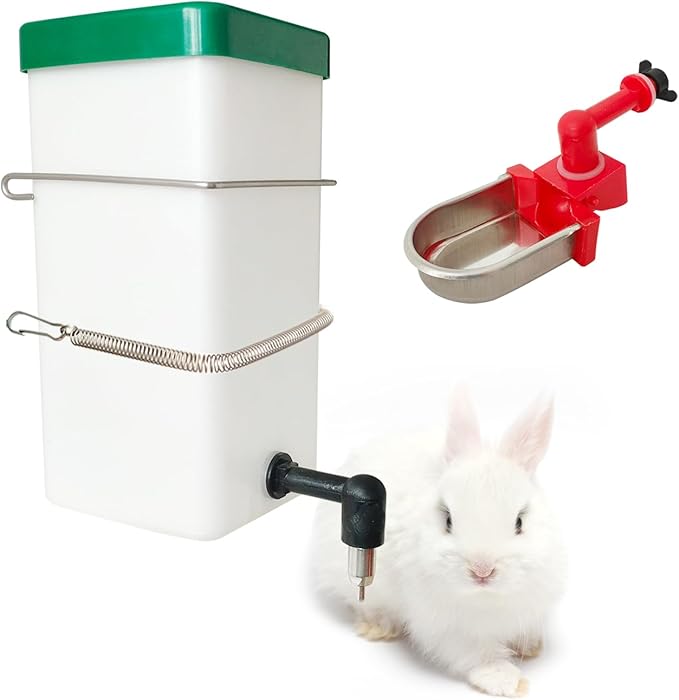 Bonchoice1000ml No Drip Rabbit Water Bottle, Leak Proof Small Animal Water Bottle, Large Capacity No Drip Water Dispenser for Bunny Rabbit/Ferret/Hamster/Guinea Pig
