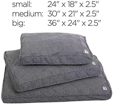 Molly Mutt Sheepy Wool-Filled Crate Pad, GOTS-Certified 100% Organic Cotton Canvas Cover with Soft 100% Natural Wool Insert, Ideal for Dog Bed or Kennel, Wild Horses, 30" x 21" x 2.5"