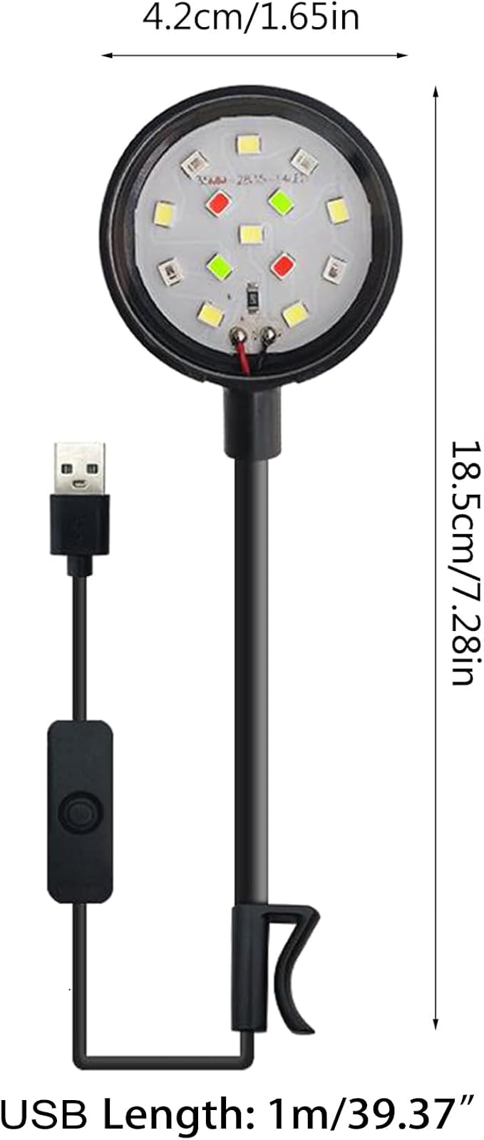 LED Aquarium Light, Grow Light Aquarium Plant Lighting Rotatable Clip On Lamps for Small Fish Tank, Landscape Lighting, Lamps Clip On Landscape