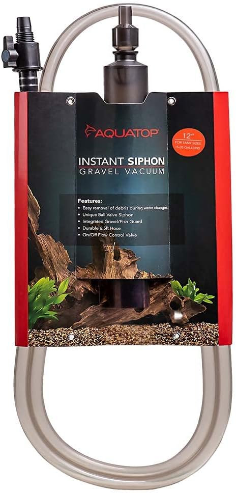 Aquatop Aquarium Fish Tank Gravel Vacuum Cleaner (12 Inch)