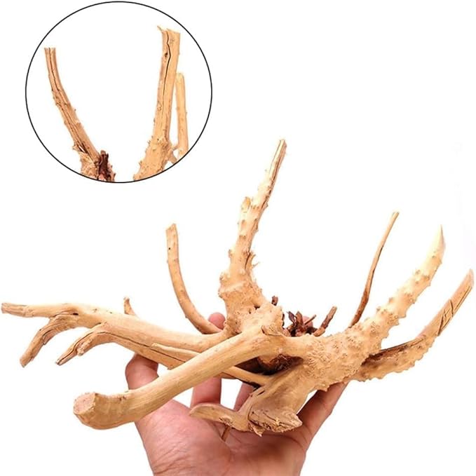 Natural Aquarium Driftwood Branches Wood Aquarium Trunk Driftwood Tree Fish Tank Log Decoration Plant Stump, Aquarium Décor Thematic Ornaments Assorted Size Pet Supplies (8-10cm)