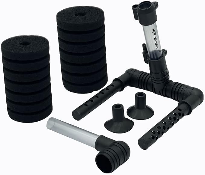 4X Dual Bio Sponge Filter for Betta Fry Aquarium Fish Tank Up to 30 Gallon Each (Dual Sponge Filters 4-Pack)