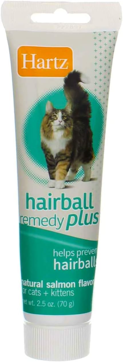 Hartz Hairball Remedy Plus Salmon Flavored Paste for Cats and Kittens, 2.5 Ounce (Pack of 3)