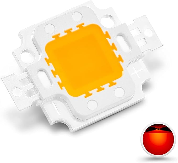 CHANZON High Power Led Chip 10W Orange | (900mA / DC 9V - 11V / 10 Watt) Super Bright Intensity SMD COB Light Emitter Components Diode Bulb Lamp Beads DIY Lighting