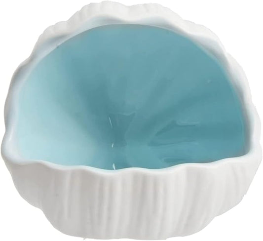 Aquarium Ceramic Cave Shell Shape Fish House Small Animal Nest Hideout for Hamster, Gerbils, Chinchillas, Mice, Rat, Syrian Hamster - 5.1 inch(Blue M)