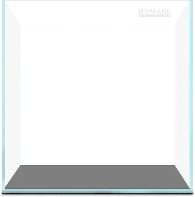 21 Gallon Rimless Aquarium Tall Tank, Ultra Clear Low Iron Big Fish Tank, L15.8×W15.8×H19.7 Glass Thickness 6mm with EVA Foam Leveling Mat
