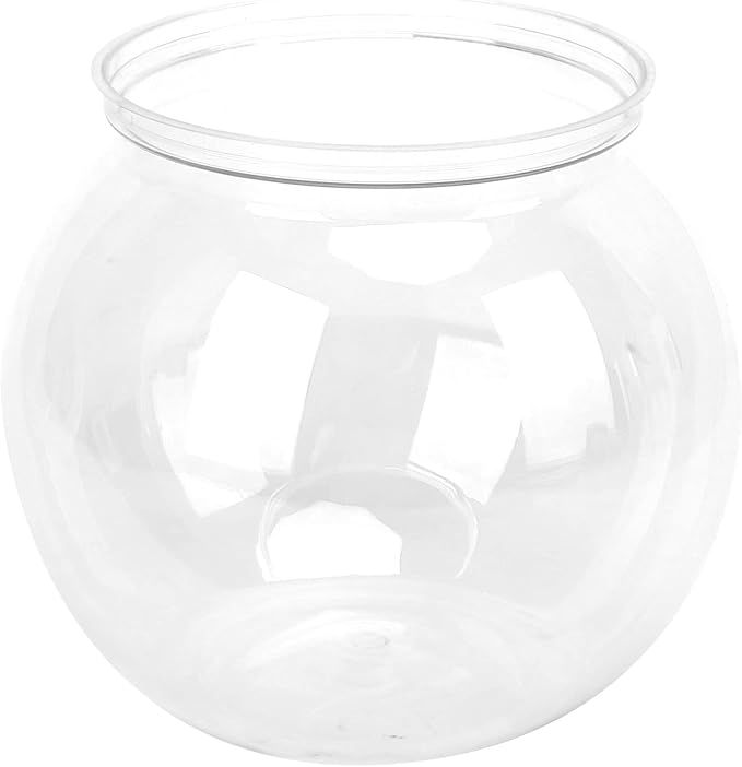Betta Fish Tank 2 Gallon Capacity Clear Plastic Material Desktop Fish Bowl for Stress Relief at Work 50% Larger Space for Betta Comfort Bookshelf Decor Aquarium