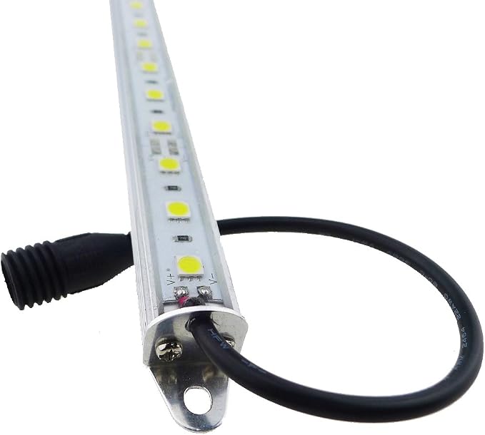 12" Blue 460nm LED Aquarium Fish Tank Light SMD5050 Waterproof IP67 | 18LEDs Aluminum LED Lighting 12V DC Grow Plant Light Bar Marine Reef Aquariums Lighs (No Adapter and Dimmer)