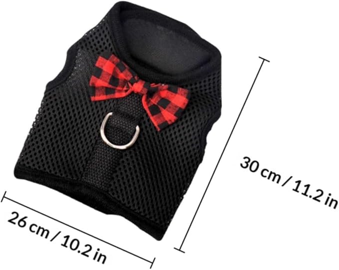Beavorty Pet Vest Harness Breathable Mesh, Adjustable Chest Back Strap for Small Pets (m 30-34cm), Lightweight No-Pull Dog Harness Set for Rabbits, Guinea Pigs, and Squirrels