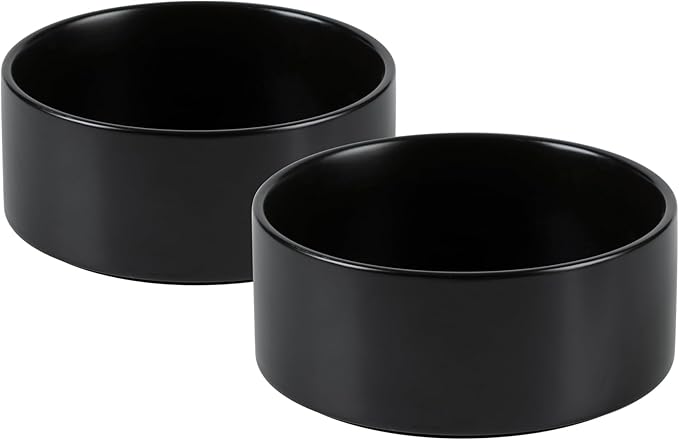 Havniva 5.1” Dog Bowl Ceramic Dog Food and Water Bowl Set of 2, Durable Dog Water Bowl with Non-Slip Rubber Base Large Capacity Feeding Dishes for Small Dogs