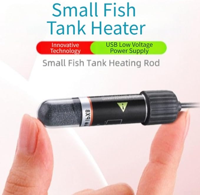 Heater with Heater Thermostat 26c Quartz Explosion-proof Low Usb Powered Aquarium Auto 5l Fish Tank 10w Warmer Betta 2. Voltage Turtle Bowl(USB with sheath)