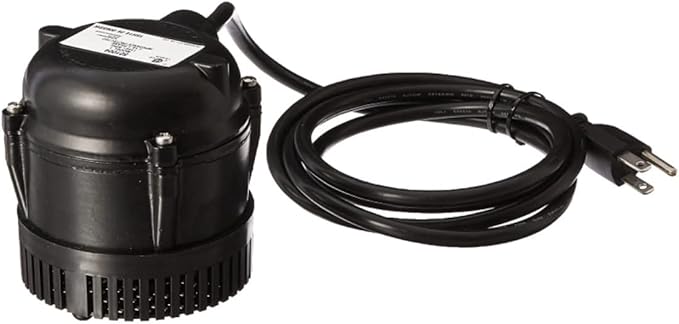 Little Giant #1 115 Volt, 1/150 HP, 205 GPH Direct Drive Small Submersible Fountain Pump with 6-foot cord, Black, 501004