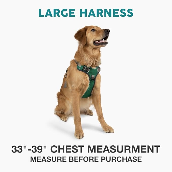 Embark Adventure Large Dog Harness – No-Pull, Reflective Trim, Military-Grade Nylon, Front Clip with Gel-Lined Handle