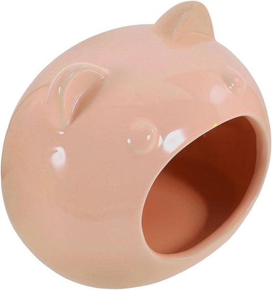 POPETPOP Adorable Small Pet House Ceramic Hamster Hideout Guinea Pig Hide Lightweight Design