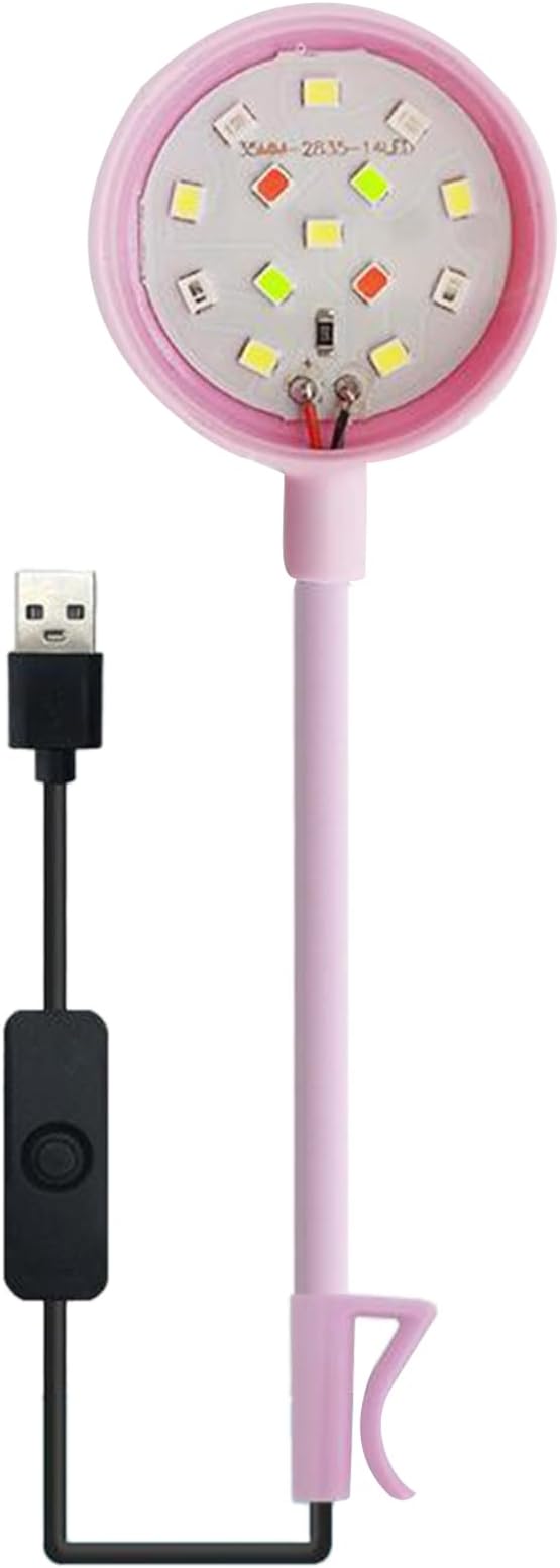 Lamps, Small Aquarium Fish Tank Led Light with USB Interface Clip On for Plant Aquarium, 9.00 * 6.00 * 4.00CM, Blue