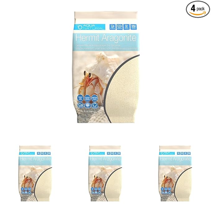 HERMIT CRAB ARAGONITE 10LB, Sand for Habitat, 1 Ounce (Pack of 4)
