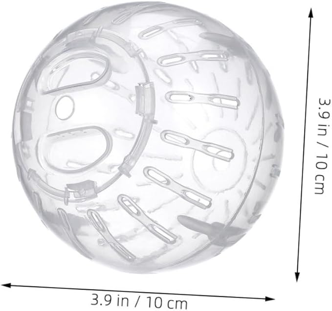 GANAZONO 2 Pack Mini Hamster Exercise Balls Transparent Running Balls for Small Pets Dwarf Hamsters Portable Interactive Toy to Increase Activity and Reduce Boredom