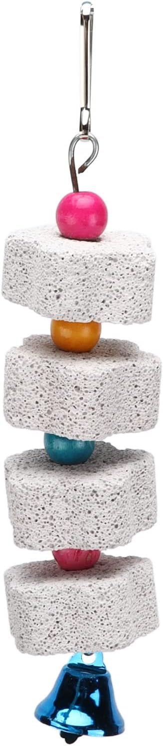 Parrots Chewing Supply, Bird Beak Grinding Stone Bell Teeth Grind Beaks Trimmed Pet Cage Accessories Wooden Blocks Craft Part Mini Chip Charms DIY Playing Shredding Chips Small Chew Foraging