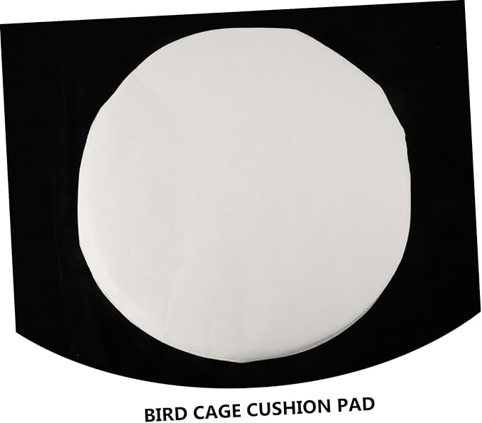 KESYOO 100pcs Bird Cage Paper Parakeet Cage Liner Absorbent Bird Cage Liner Soft Birdcage Covers Large Bird Cage Pads Blue Pet Cage Paper Mat Round Birdcage Liners Parrot Pads X White